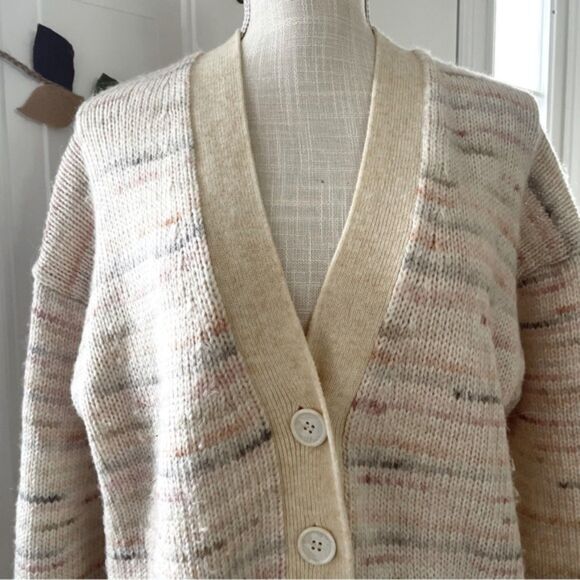 J. Crew Space-dyed Relaxed Knit V-Neck Women's Cardigan Sweater (XS/S) - Picture 4 of 12